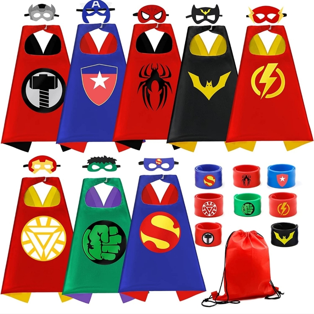COPY - Kids Superhero Capes Sets Costumes, Masks and Wristbands